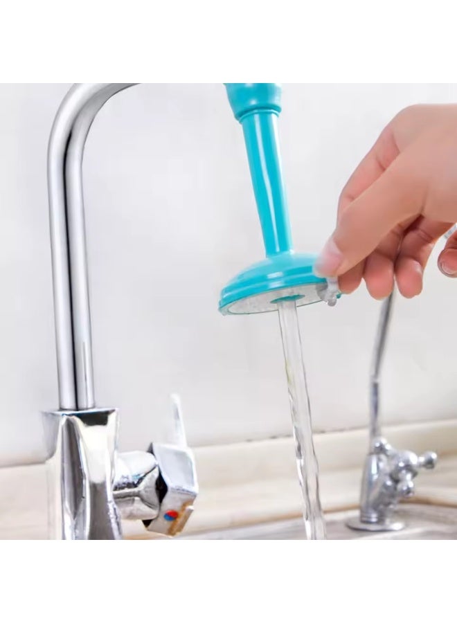 360 Degree Rotating Flexible Silicone Kitchen and Bathroom Faucet Extender, Adjustable Tap Nozzle for Sink, Kitchen, and Bathroom, Water-saving Regulator Valve, ABS + TPE Durable Material, 2 Types Water Flow, Easy Cleaning Faucet Sprayer for Washing Dishes, Vegetables, Fruits, and Hands, 360° Rotatable Pipe with 90° Forward Adjustable Flow, Available in Blue, Pink, Purple, Perfect for Home, Kitchen, and Bathroom - Image 5